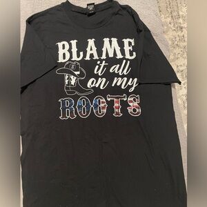 Garth Brooks Tour Tshirt Size XL Black Blake it all on my Roots